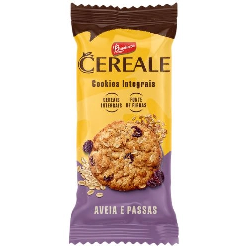 Biscoito Cookie Integral Aveia E Passas Bauducco Cereale Pacote 40g