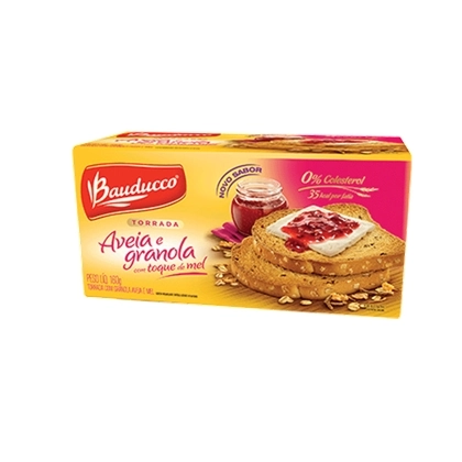 Torrada Aveia E Granola Bauducco Pacote 160g