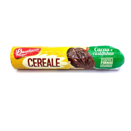 Biscoito Integral Cacau E Castanhas Bauducco Cereale Pacote 170g