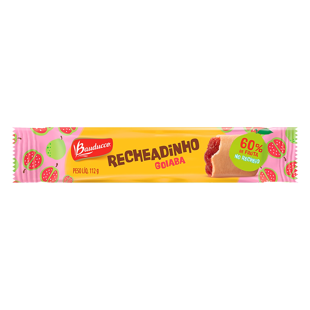 Biscoito Recheio Goiaba Bauducco Recheadinho Pacote 112g