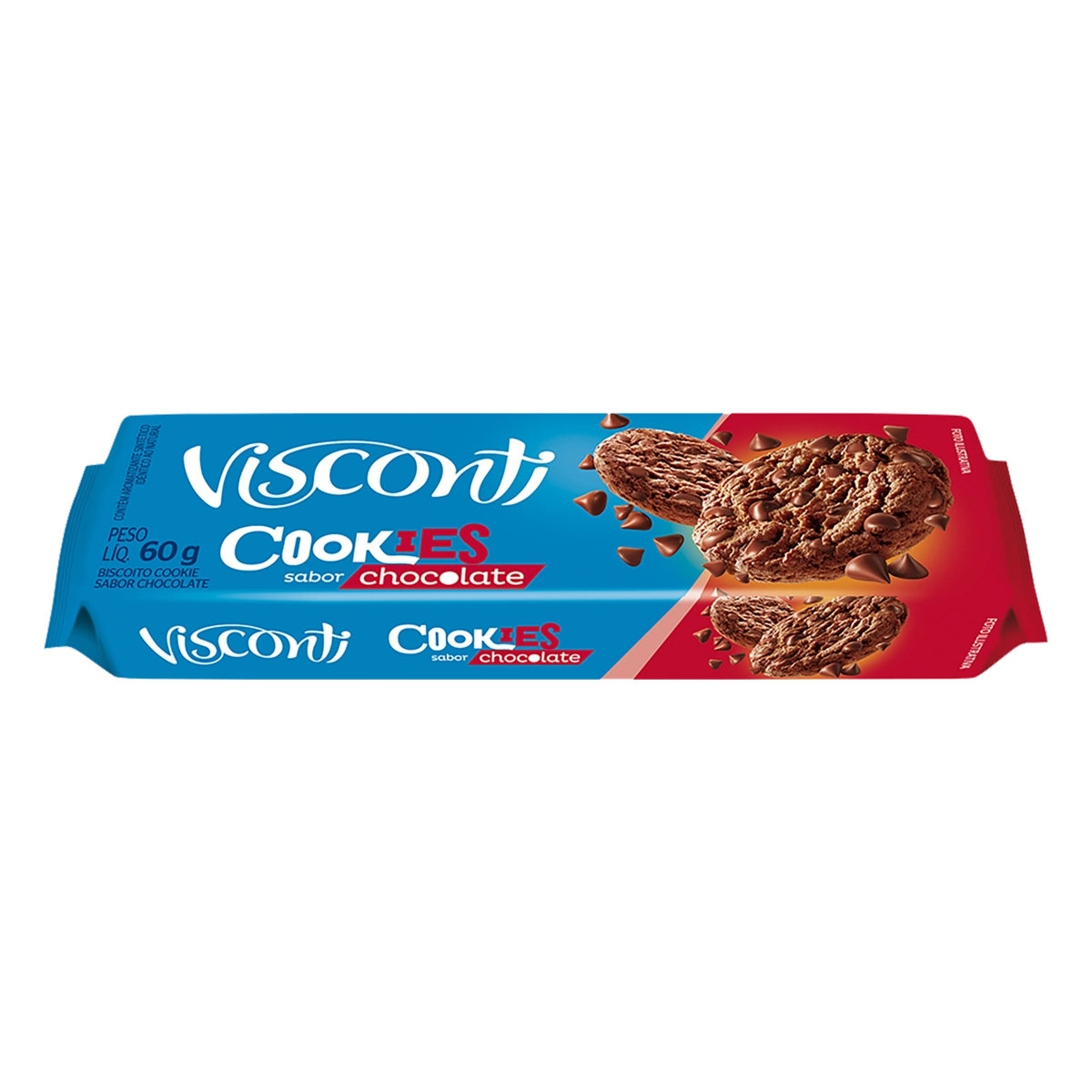 Biscoito Cookie Chocolate Visconti Pacote 60g
