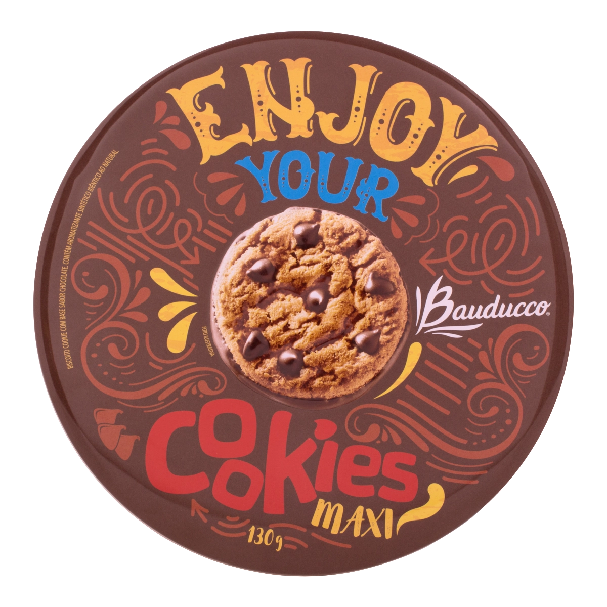 Biscoito Cookie Chocolate Bauducco Maxi Lata 130g