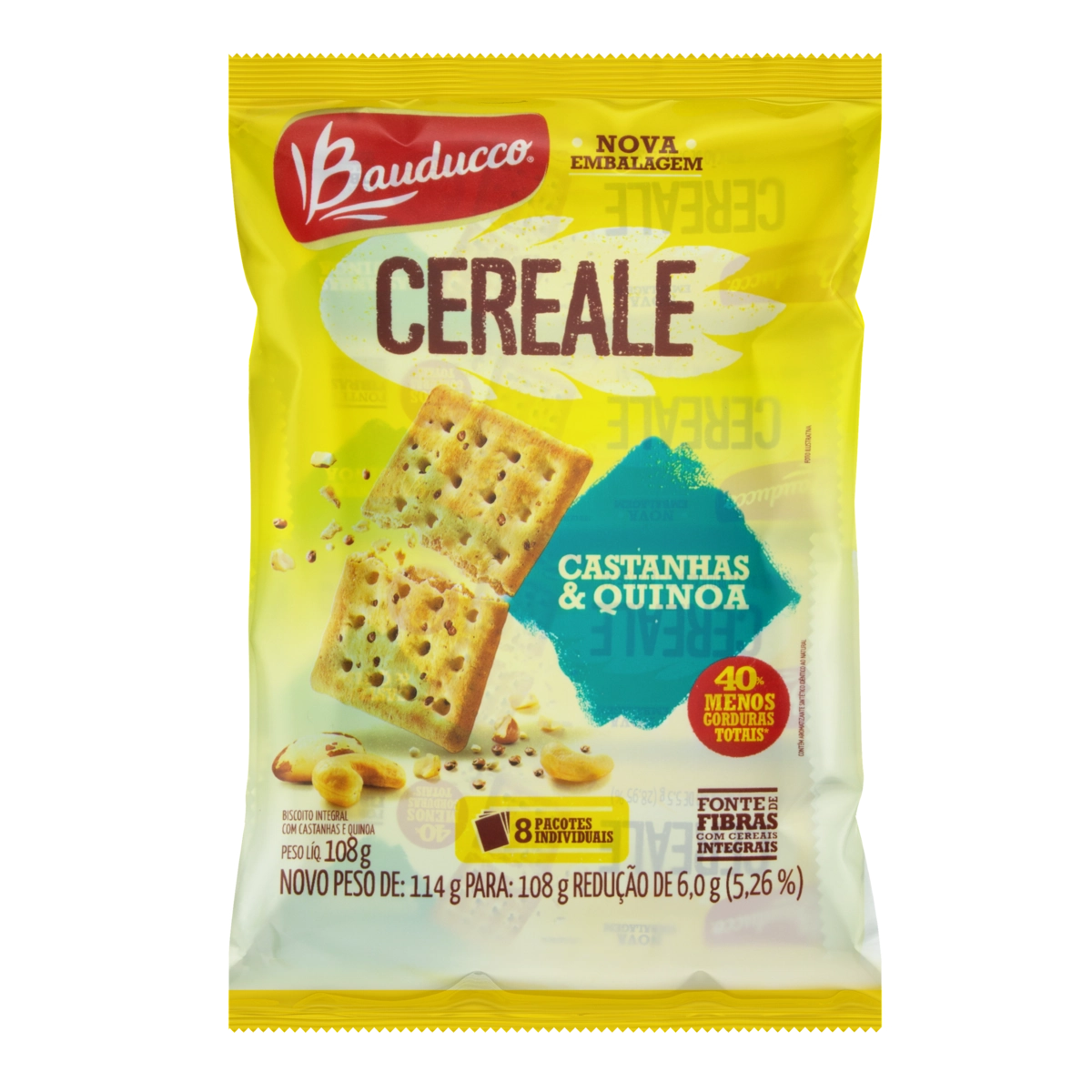 Bisc Bauducco Cereale Castanha E Quinoa 108g