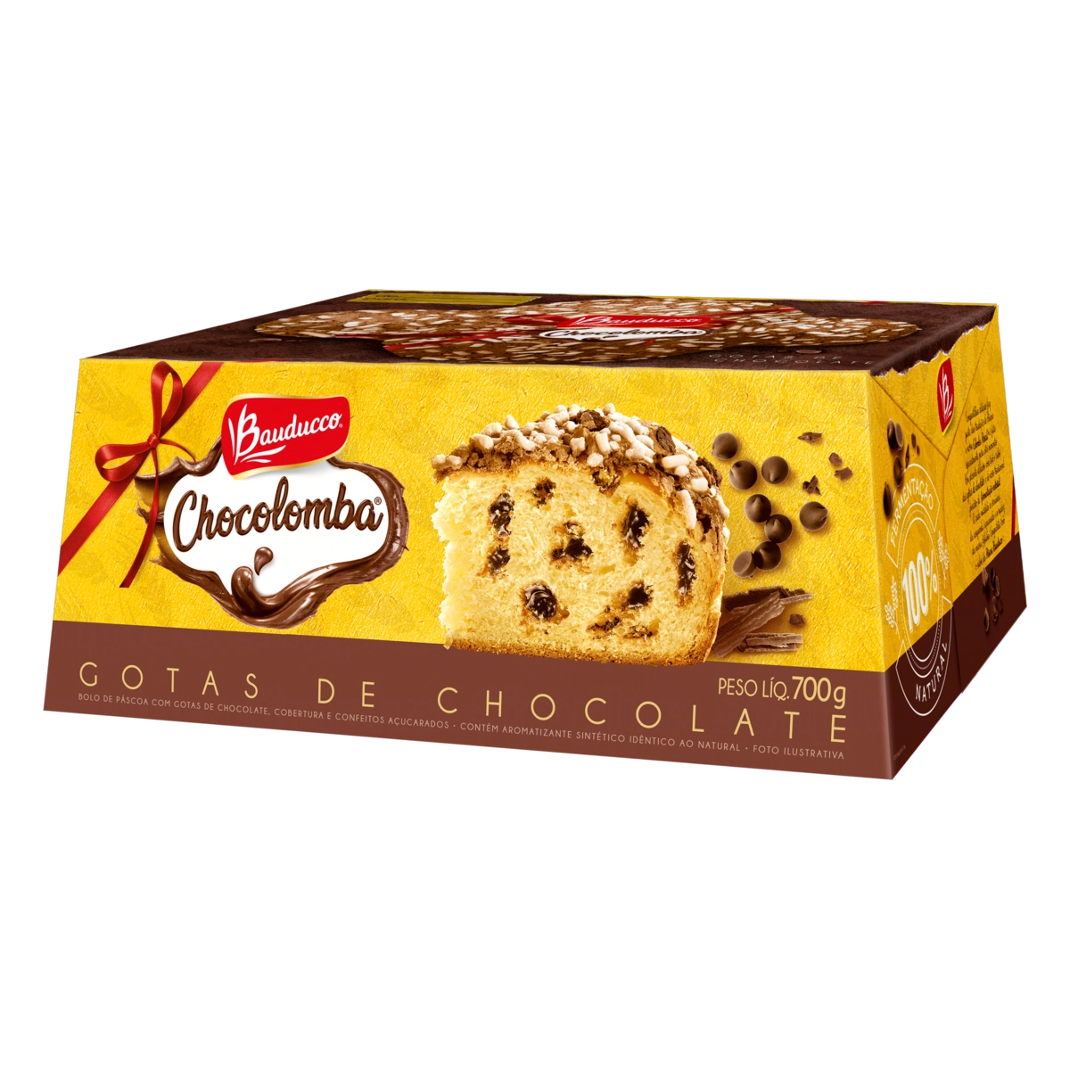 Bolo De Páscoa Com Gotas De Chocolate Bauducco Chocolomba Caixa 700g