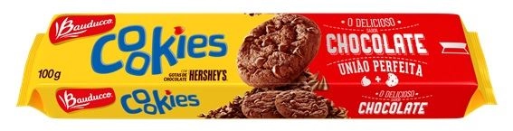 Biscoito Cookie Chocolate Com Gotas De Chocolate Hersheys Bauducco Pacote 100g