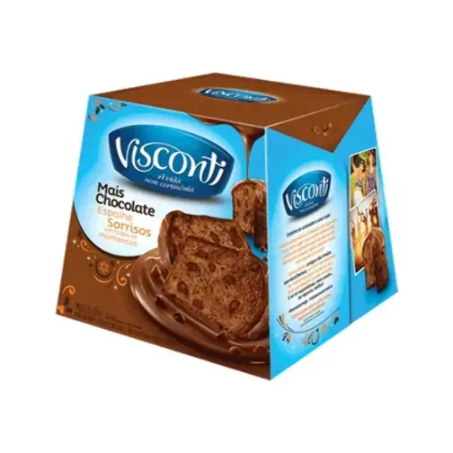 Panettone Visconti 400g Gotas Mais Chocolate