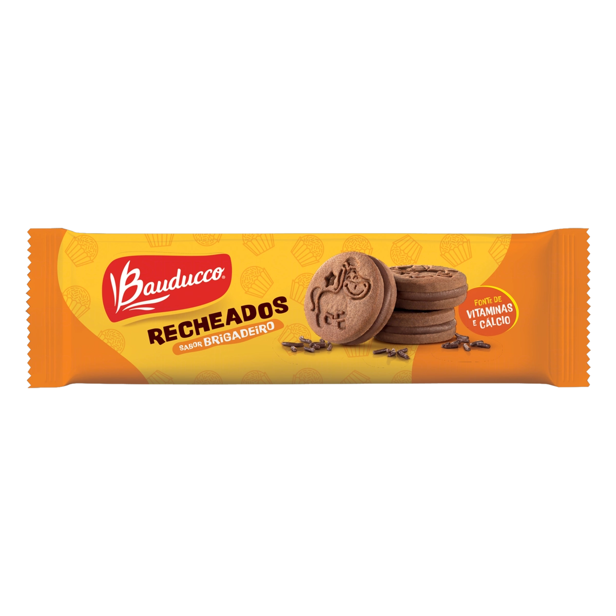Biscoito Recheio Brigadeiro Bauducco Recheados Pacote 65g