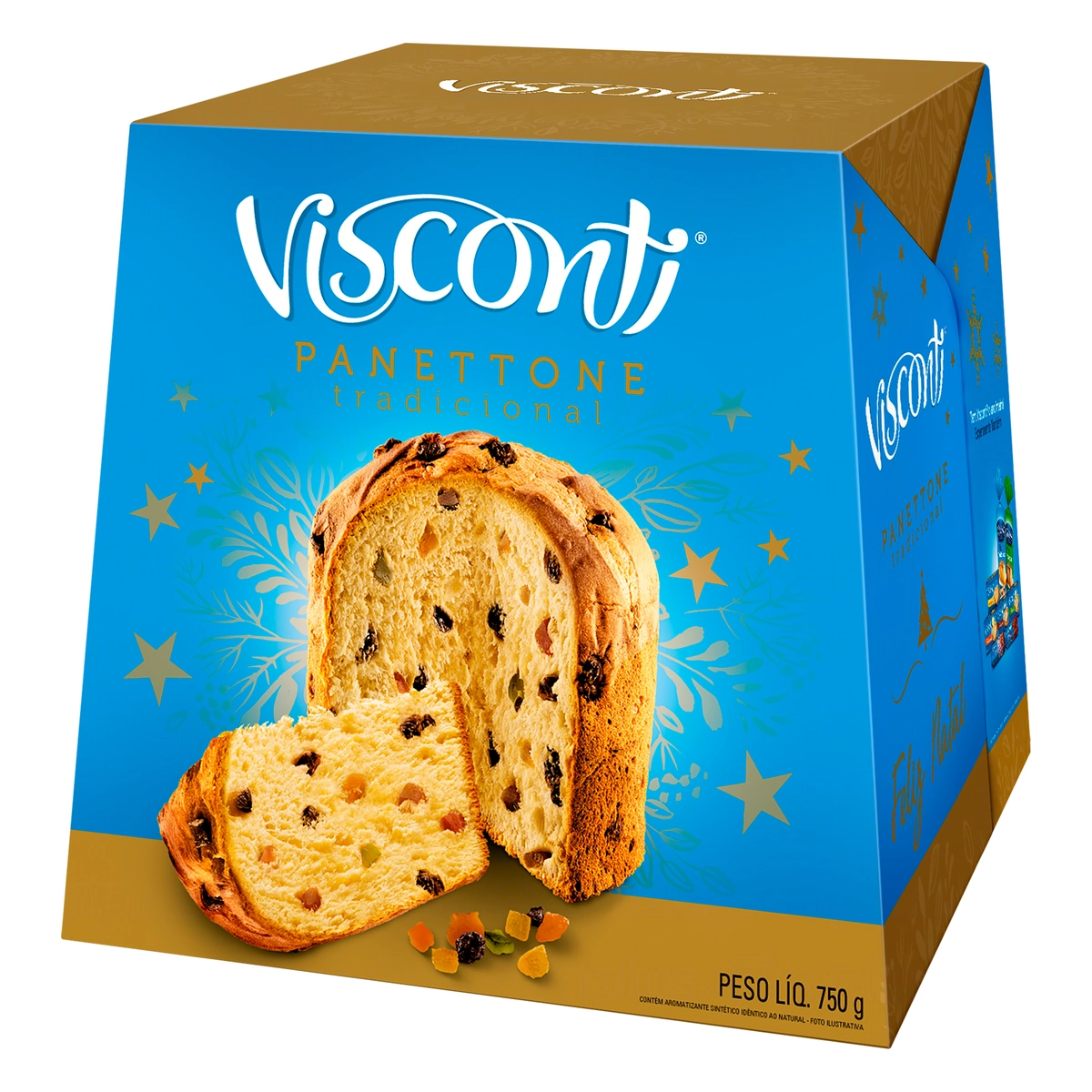 Panettone Tradicional Visconti Caixa 750g