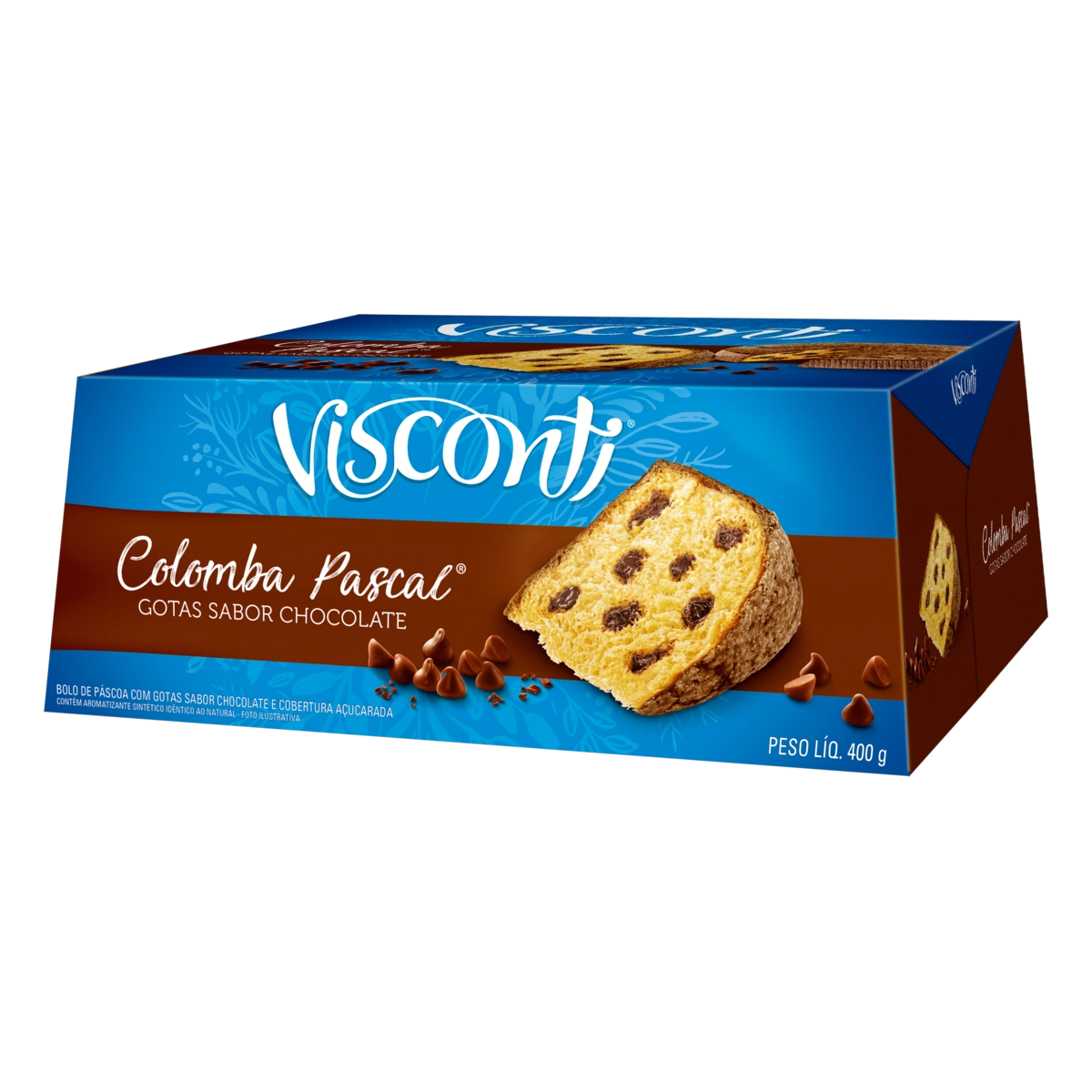Bolo De Páscoa Com Gotas De Chocolate Visconti Caixa 400g