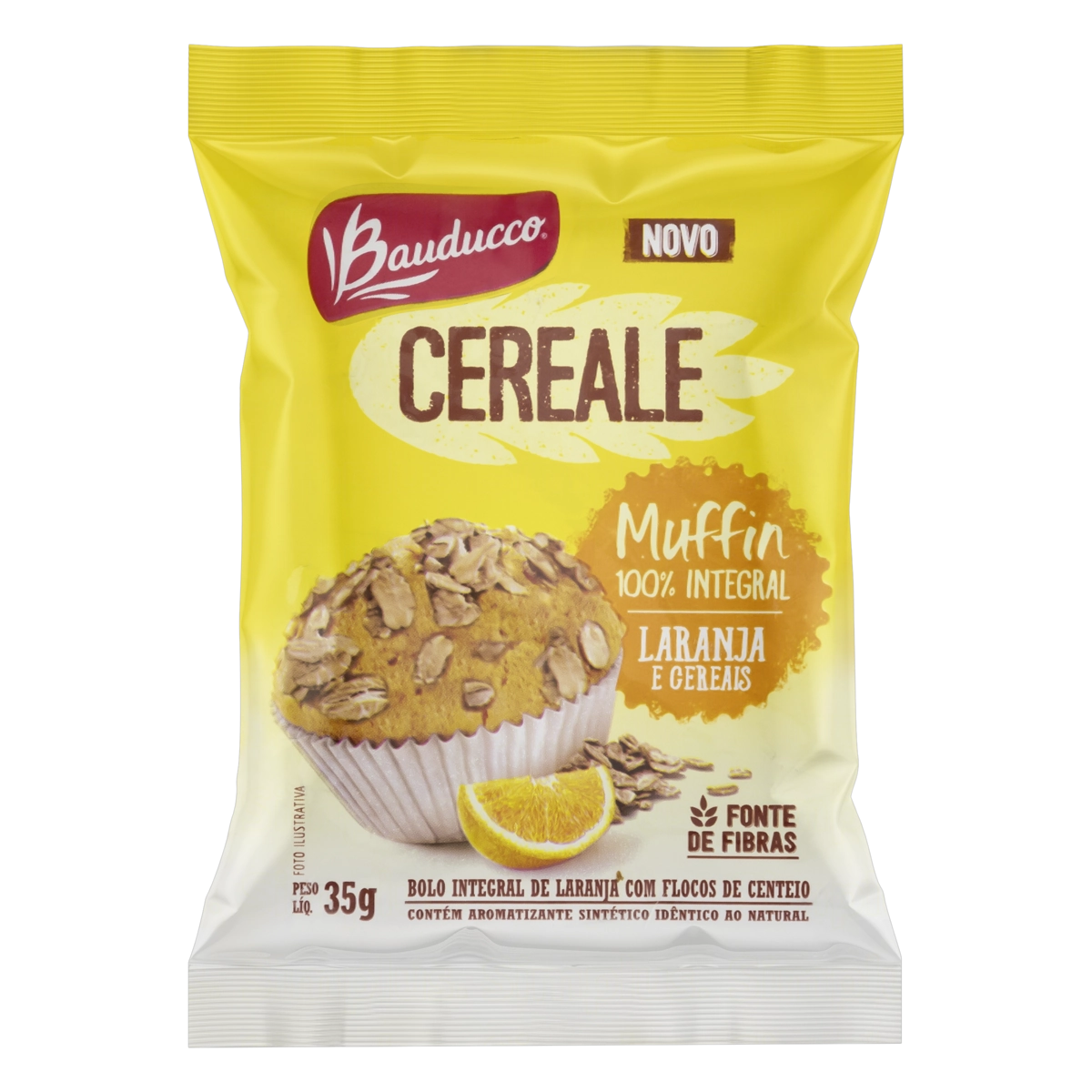 Muffin Integral Laranja E Cereais Bauducco Cereale Pacote 35g