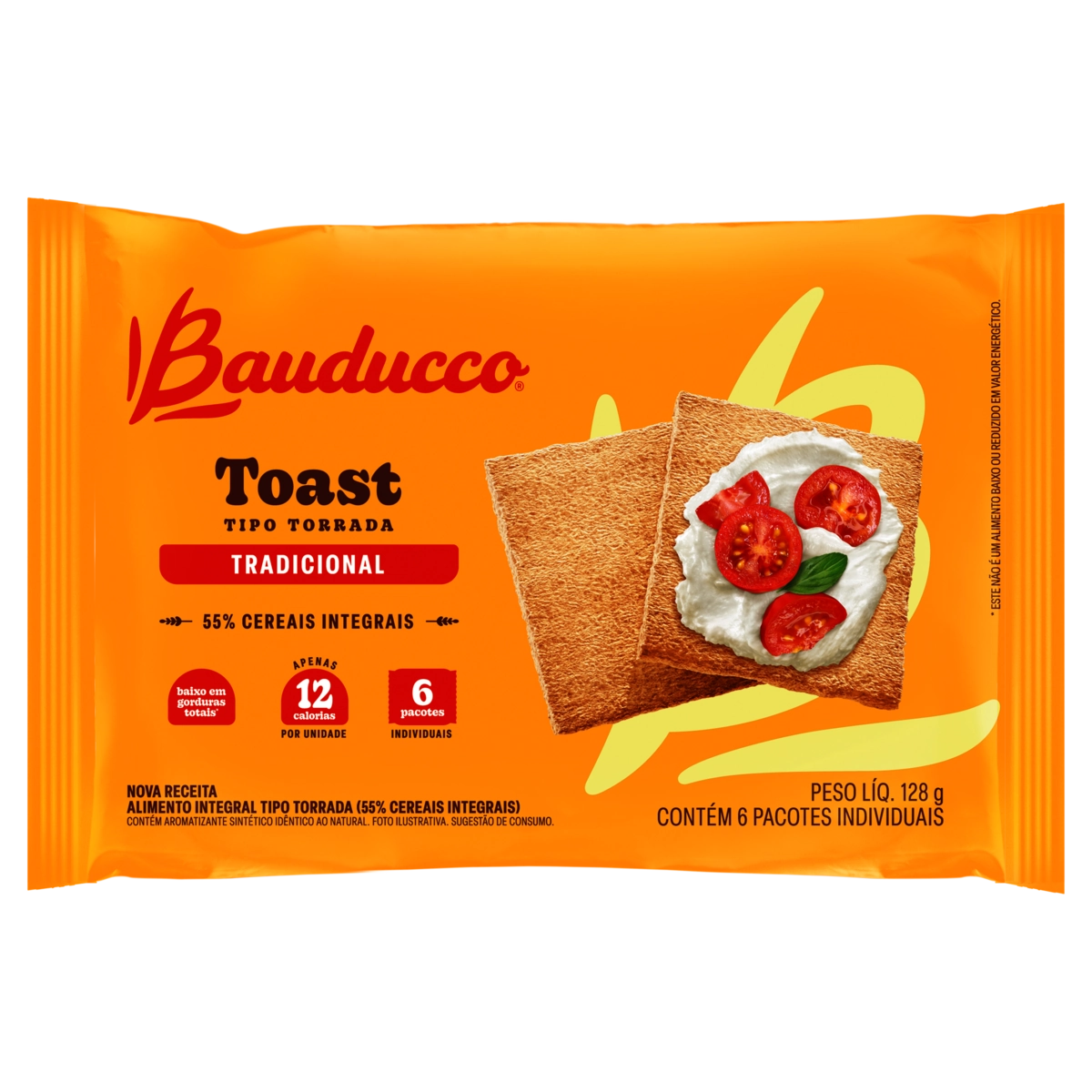 Torrada Tradicional Bauducco Toast Pacote 128g 6 Unidades