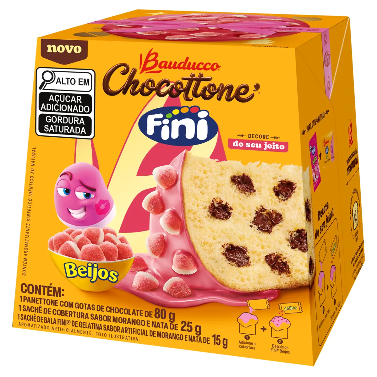 Mini Chocottone Bauducco 80g Beijos