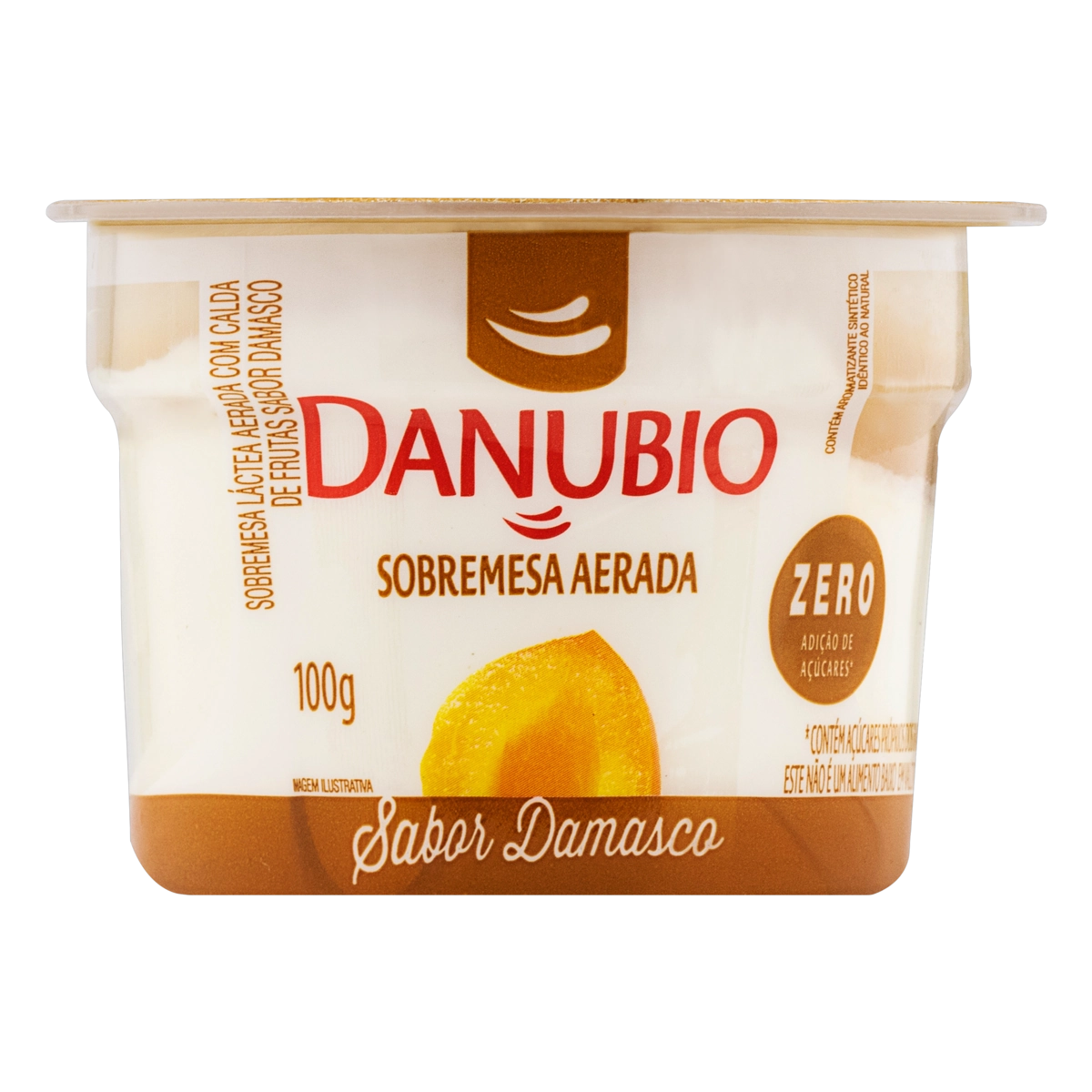 Sobremesa Láctea Aerada Damasco Danubio Pote 100g