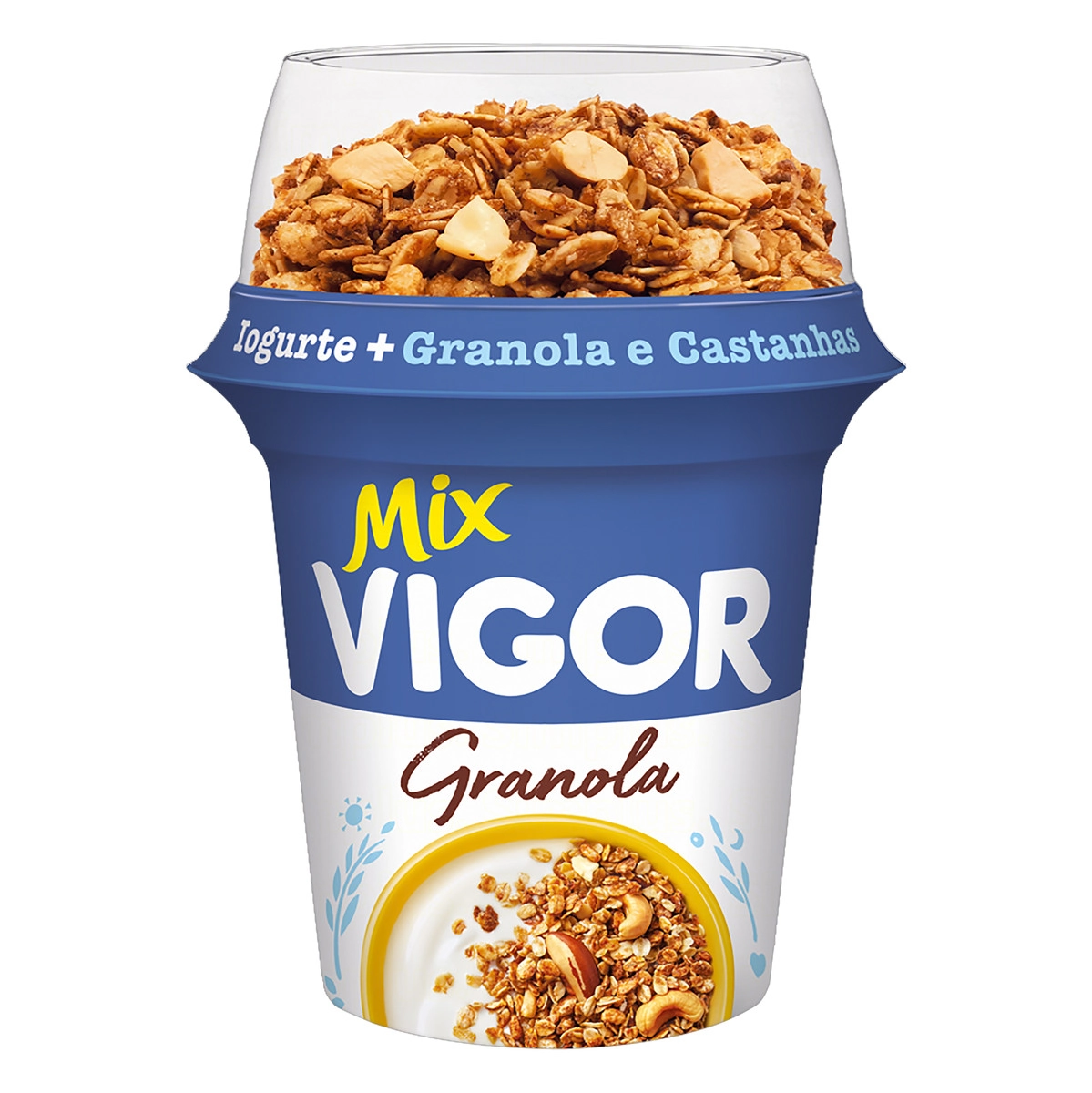 Iogurte Integral Com Granola E Castanhas Vigor Viv Mix Copo 165g