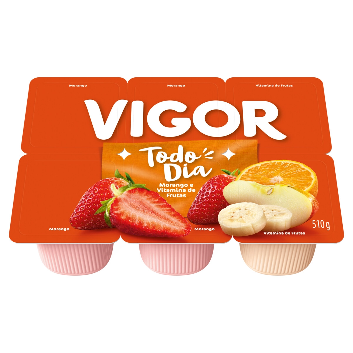 Iogurte Vigor Polpa De Salada Fruta Bandeja