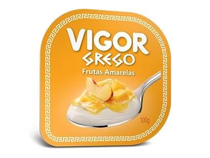 Iogurte Grego Calda Frutas Amarelas Vigor Pote 90g