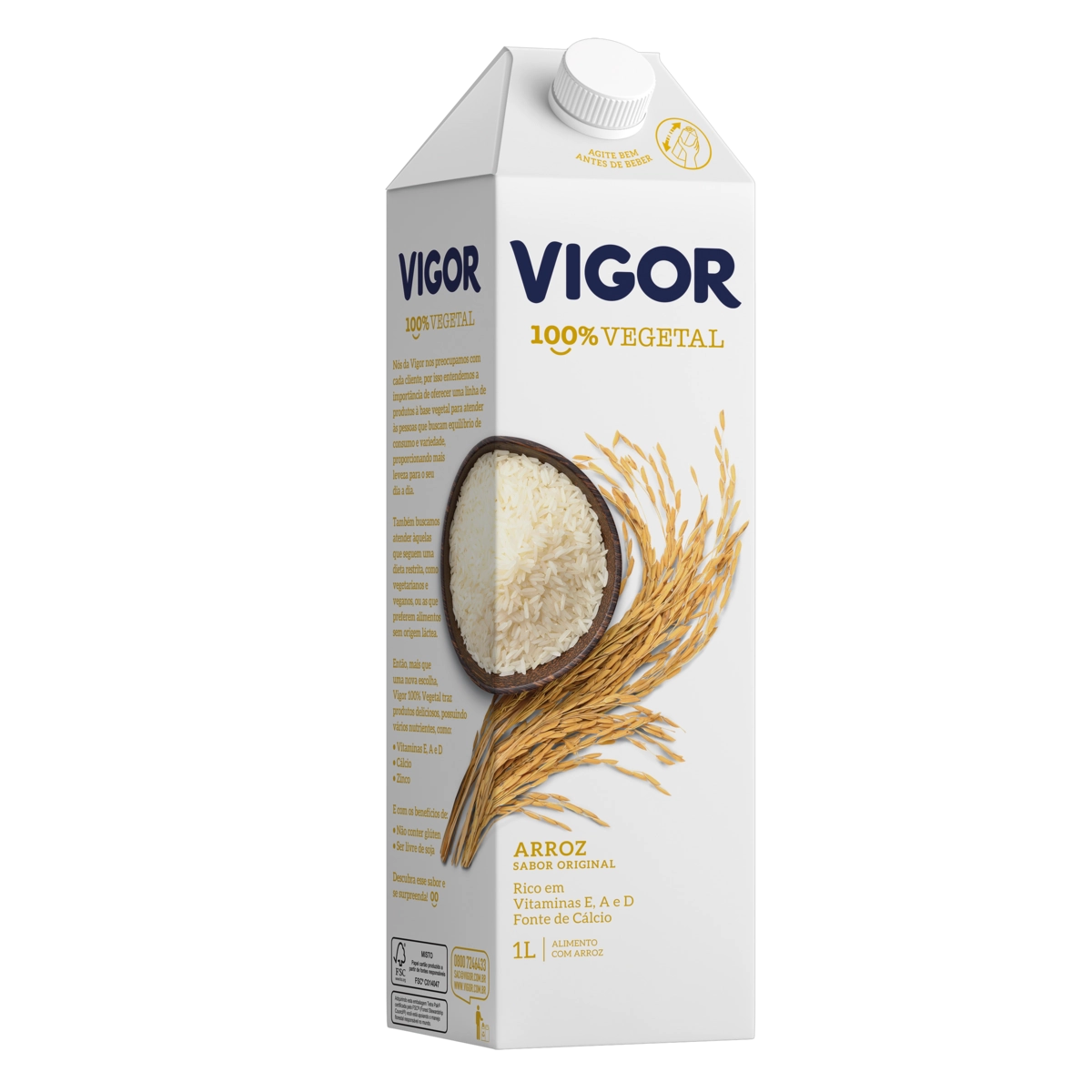 Bebida à Base De Arroz Original Vigor Caixa 1l