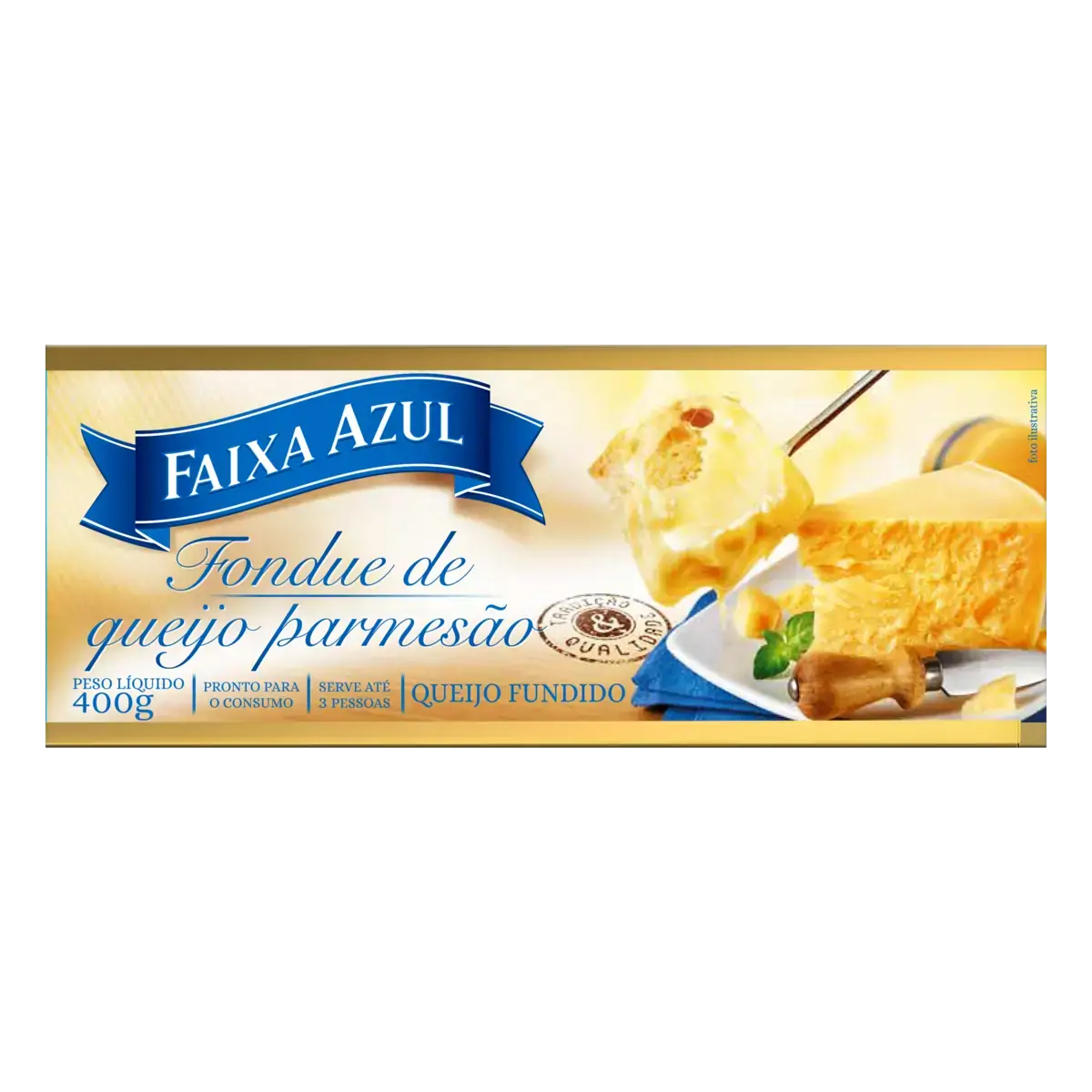 Fondue De Queijo Parmesão Faixa Azul Caixa 400g