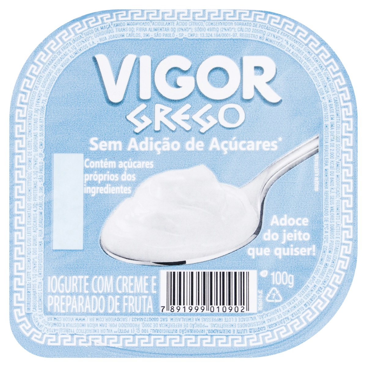 Iogurte Grego Vigor Pote 100g