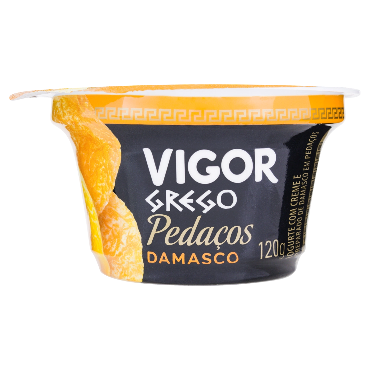 Iogurte Grego Damasco Vigor Pedaços Pote 120g