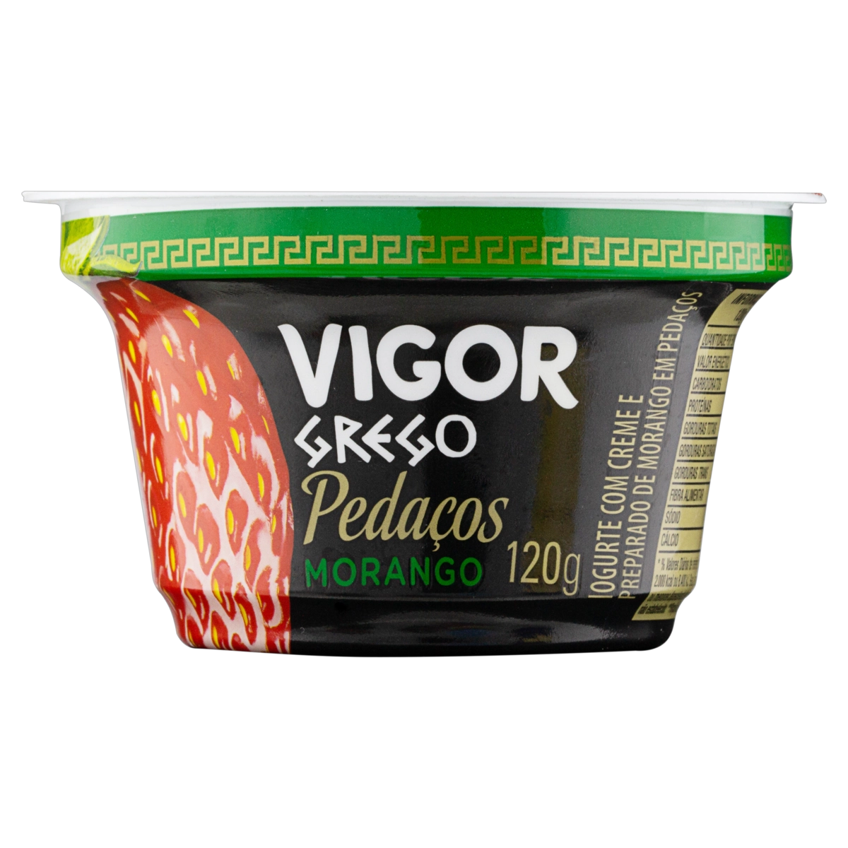 Iogurte Grego Morango Vigor Pedaços Pote 120g