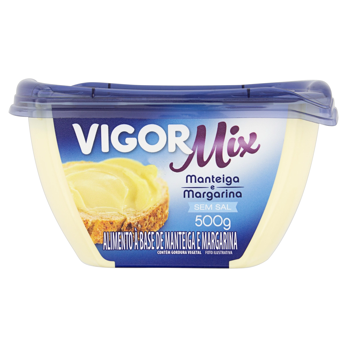 Manteiga E Margarina Sem Sal Vigor Mix Pote 500g