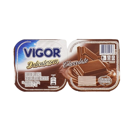 Sobremesa Láctea Chocolate Vigor Delicatessen Bandeja 180g