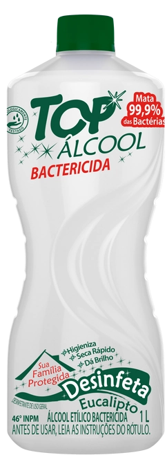 Alcool Top 46 Inpm Bactericida Eucalipto 1l