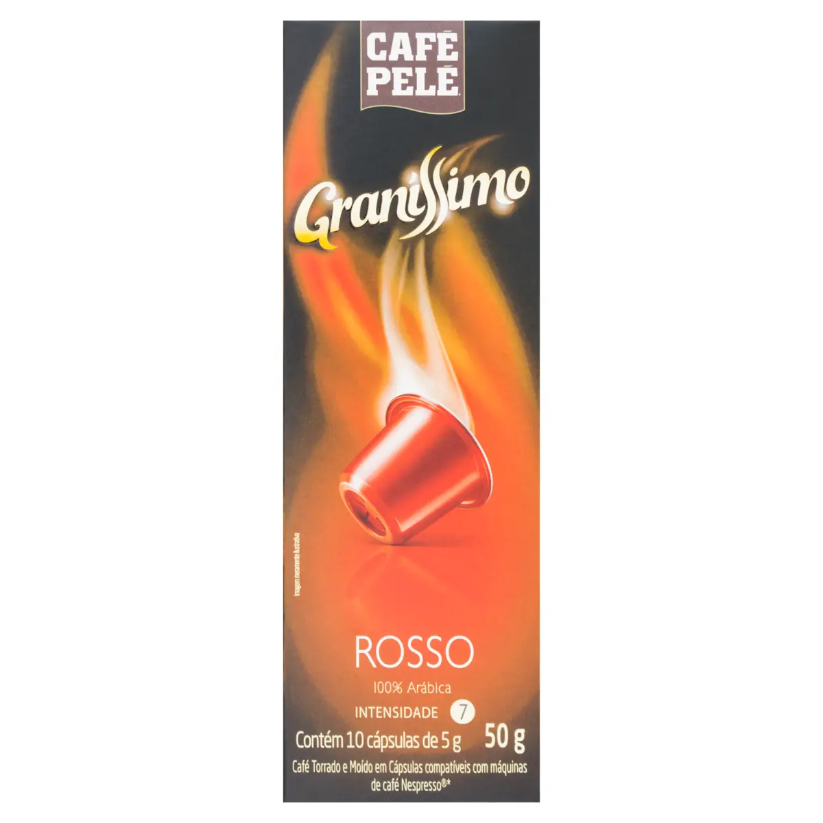 Café Em Cápsula Torrado E Moído Rosso Café Pelé Graníssimo Caixa 50g 10 Unidades