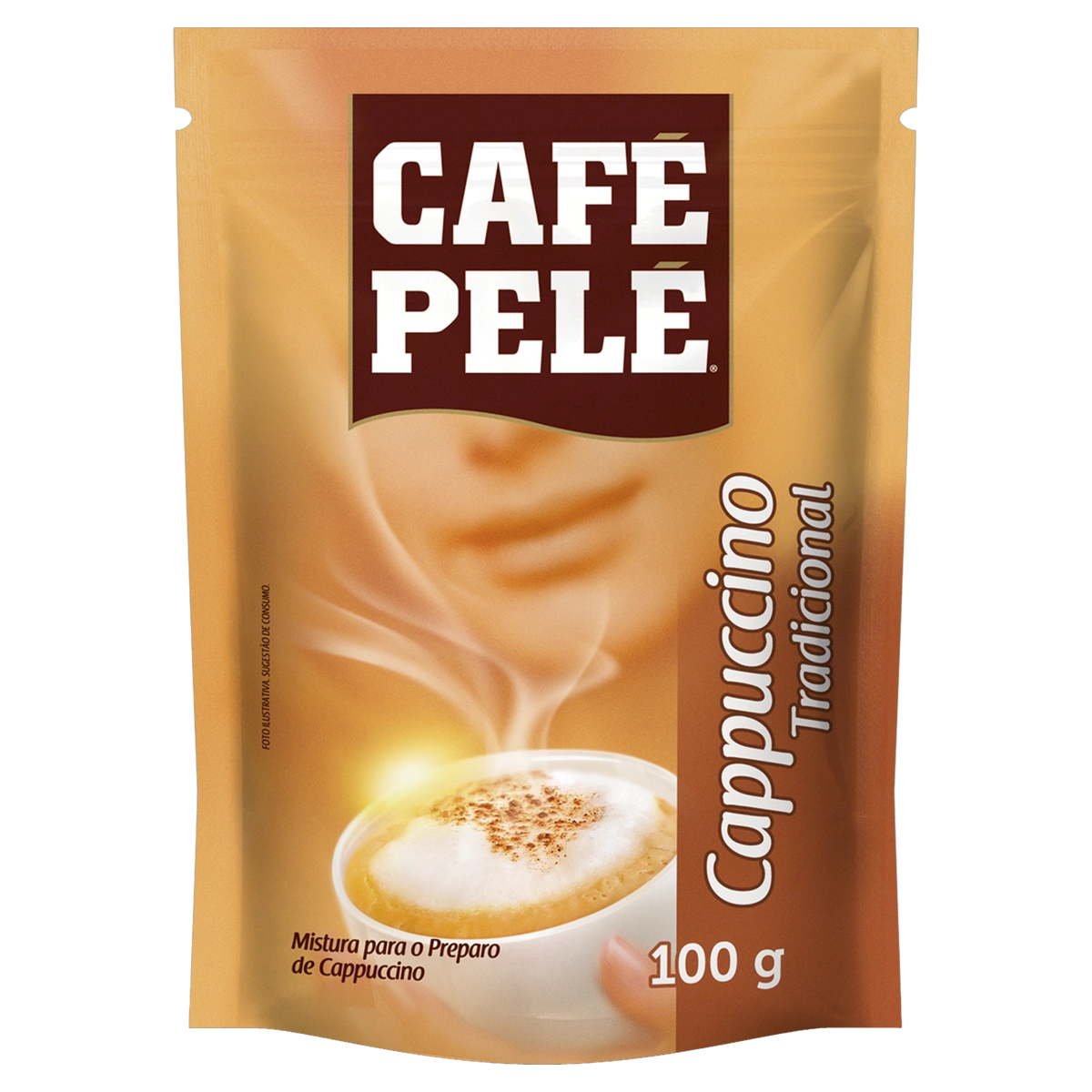 Cappuccino Solúvel Tradicional Café Pelé Sachê 100g