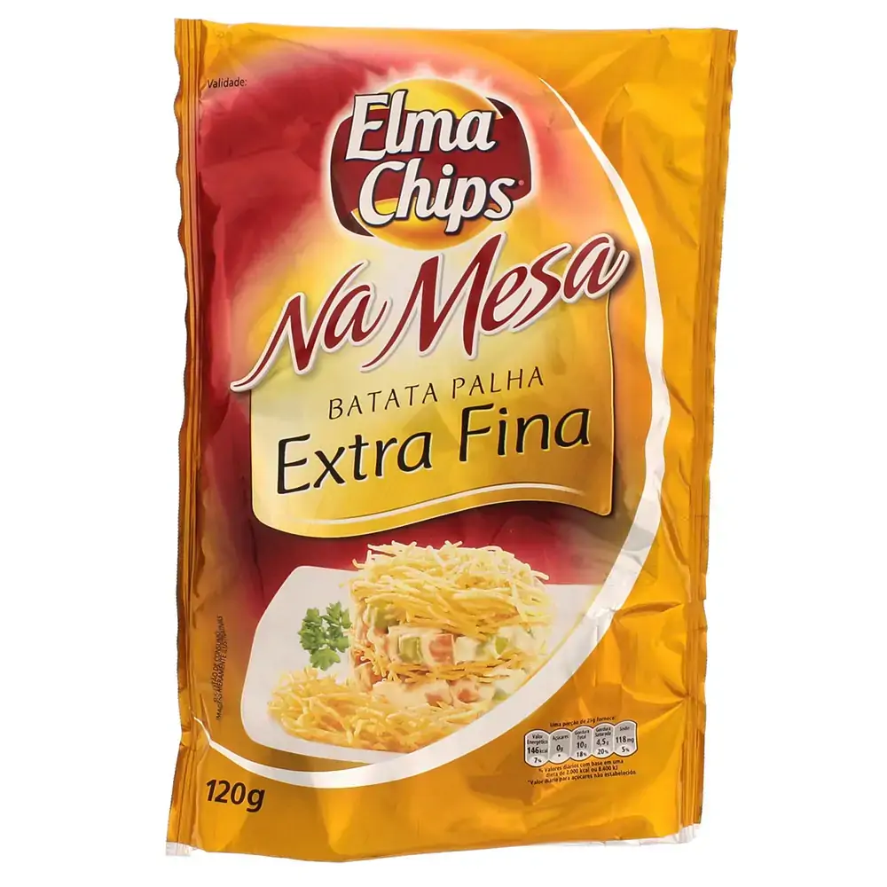 Batata Palha Extrafina Elma Chips Pacote 120g