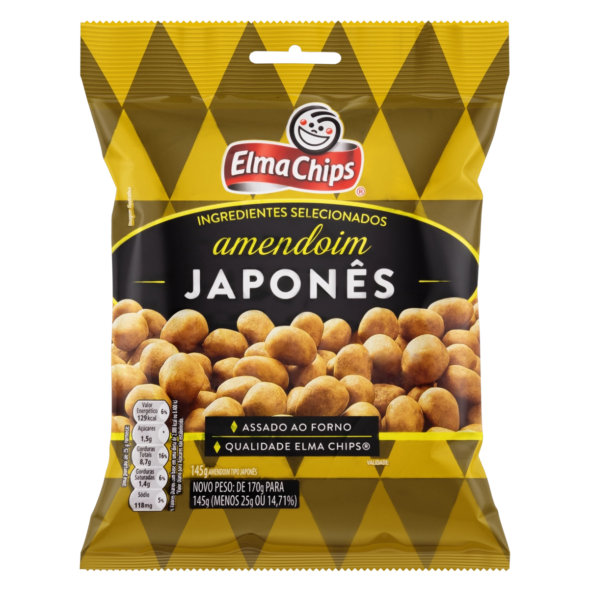 Amendoim Japonês Elma Chips Pacote 145g
