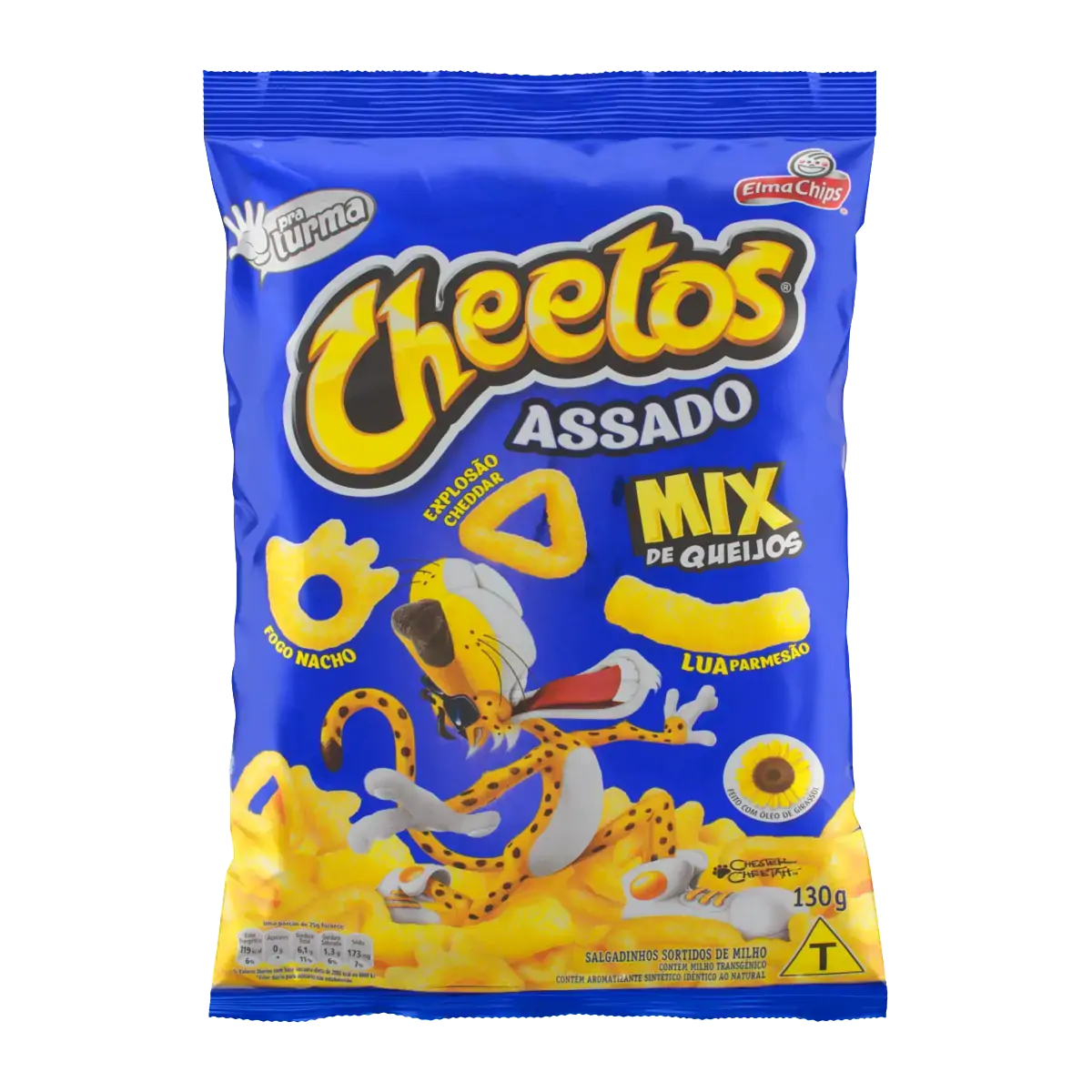Salgadinho De Milho Mix De Queijos Elma Chips Cheetos Pacote 115g