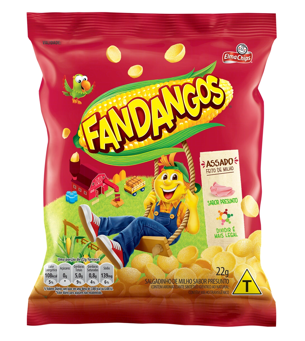 Salgadinho De Milho Presunto Elma Chips Fandangos Pacote 22g