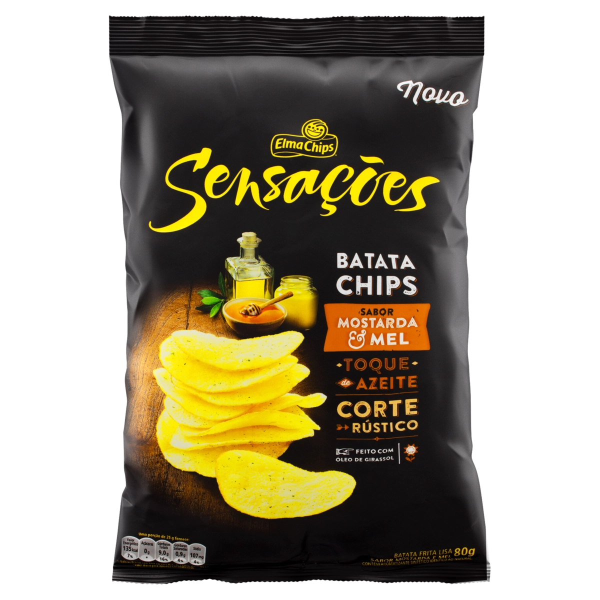 Batata Frita Lisa Mostarda E Mel Elma Chips Sensações Pacote 80g