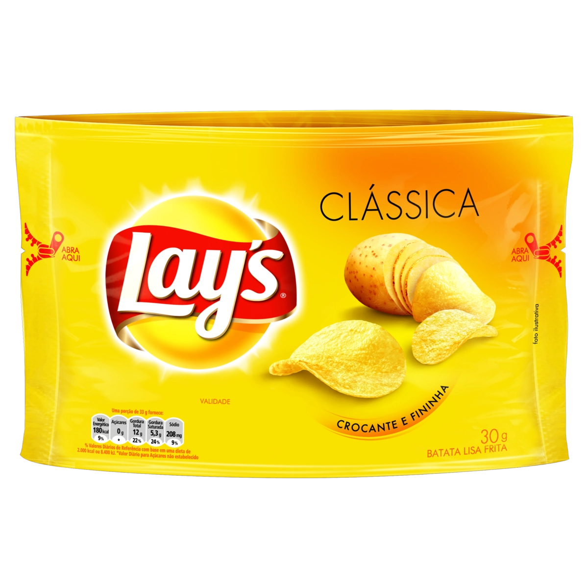 Batata Frita Lisa Clássica Lays Pacote 30g