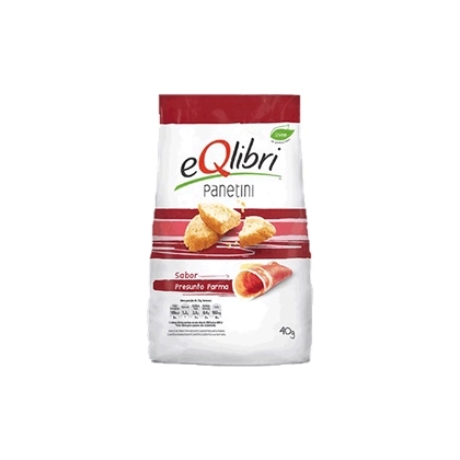 Snack De Trigo Presunto Defumado Eqlibri Panetini Pacote 40g