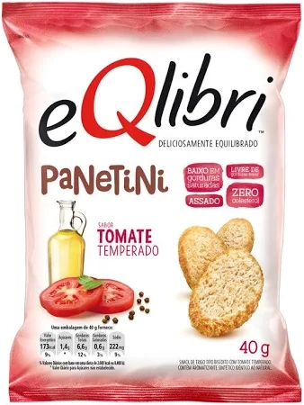 Snack De Trigo Tomate Temperado Eqlibri Panetini Pacote 40g