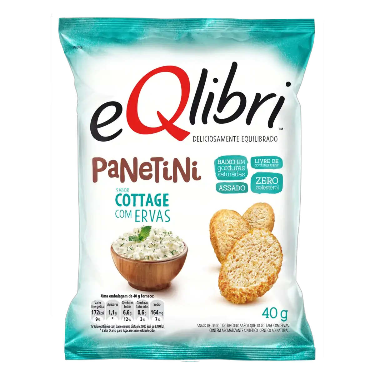 Snack De Trigo Cottage Com Ervas Eqlibri Panetini Pacote 40g