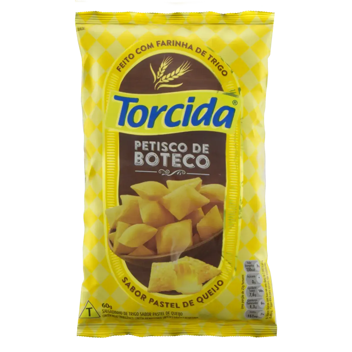 Salgadinho De Trigo Pastel De Queijo Torcida Petisco De Boteco Pacote 60g