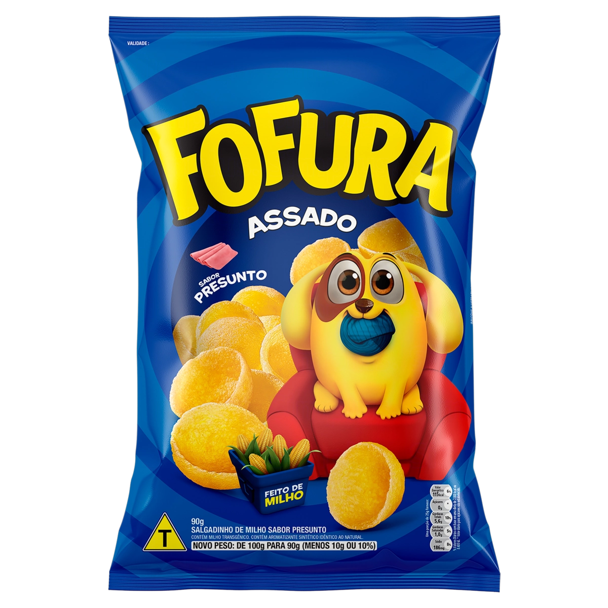 Salgadinho De Milho Presunto Fofura Pacote 90g