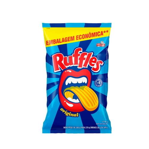 Batata Frita Ondulada Original Elma Chips Ruffles Pacote 300g
