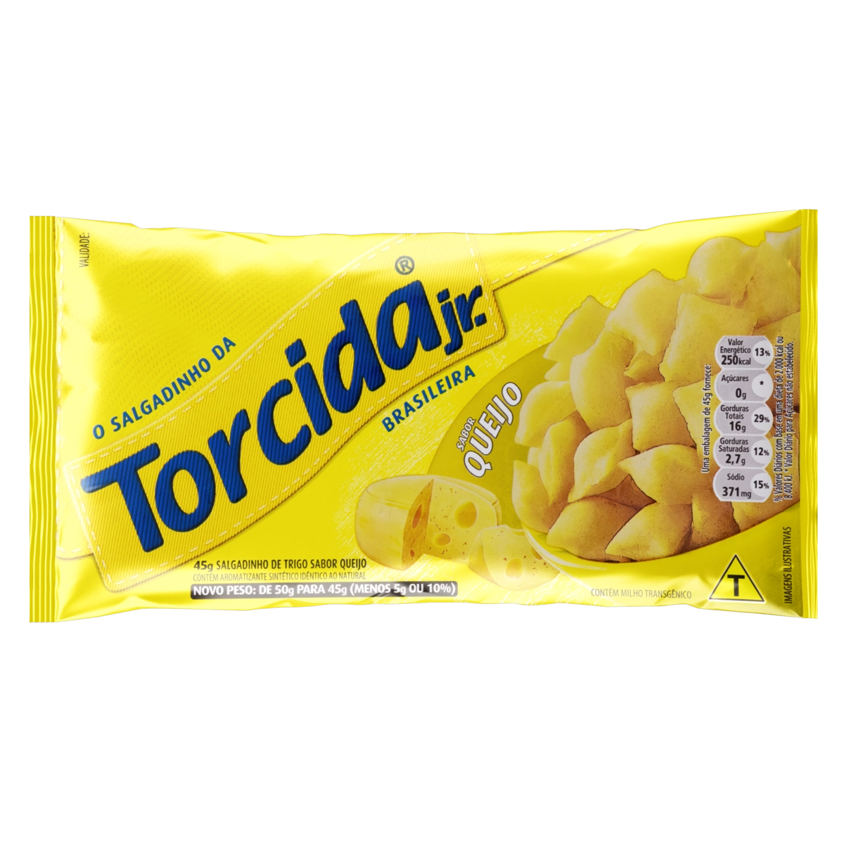 Salgadinho De Trigo Queijo Torcida Jr. Pacote 45g