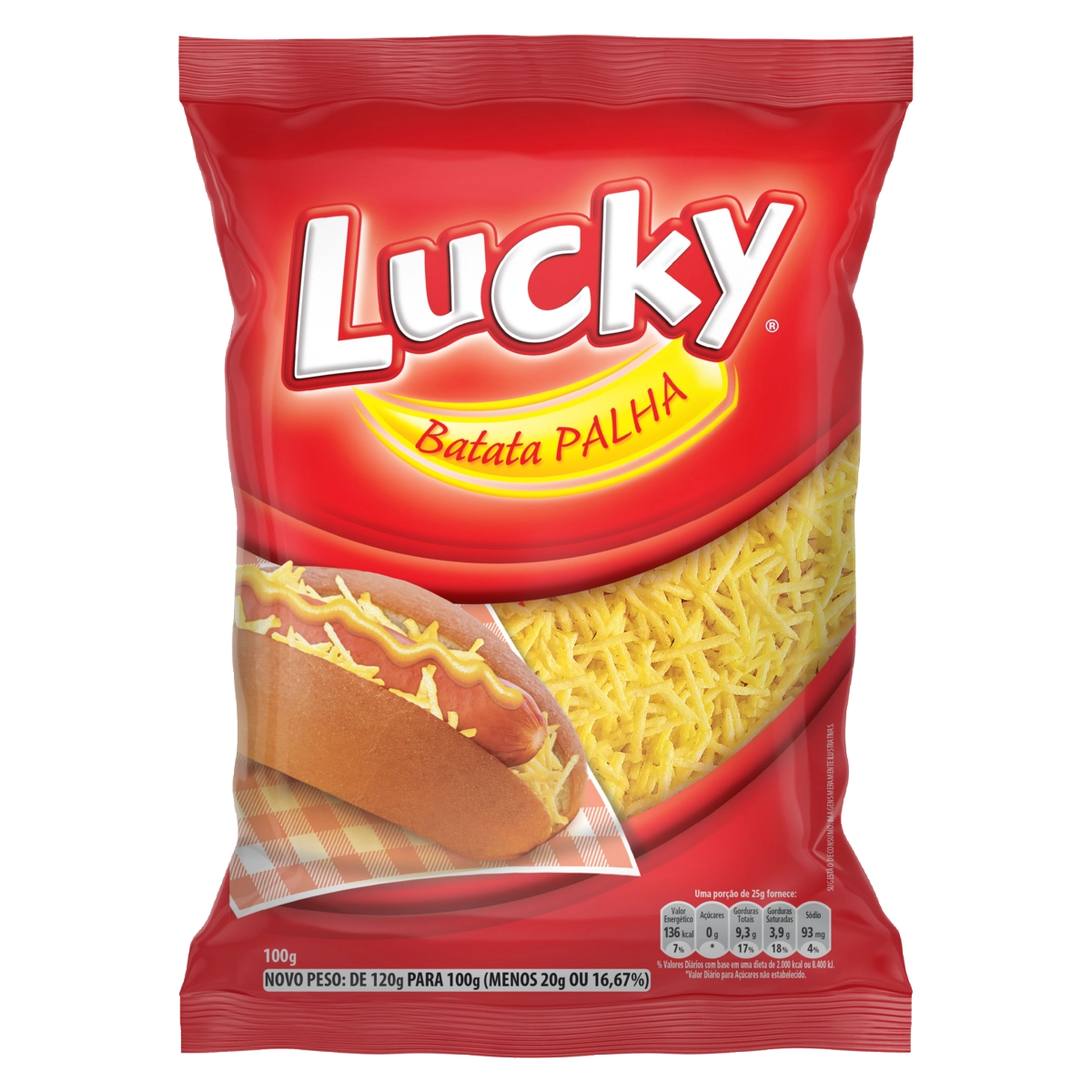 Batata Palha Lucky Pacote 100g