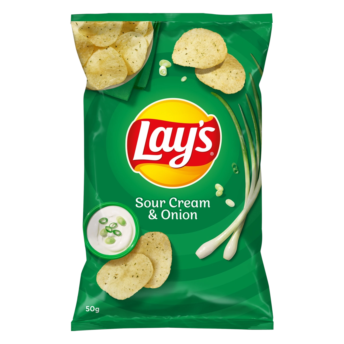 Batata Frita Lisa Sour Cream Onion Lays Pacote 50g