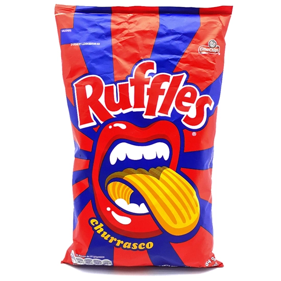 Batata Frita Ondulada Churrasco Elma Chips Ruffles Pacote 84g