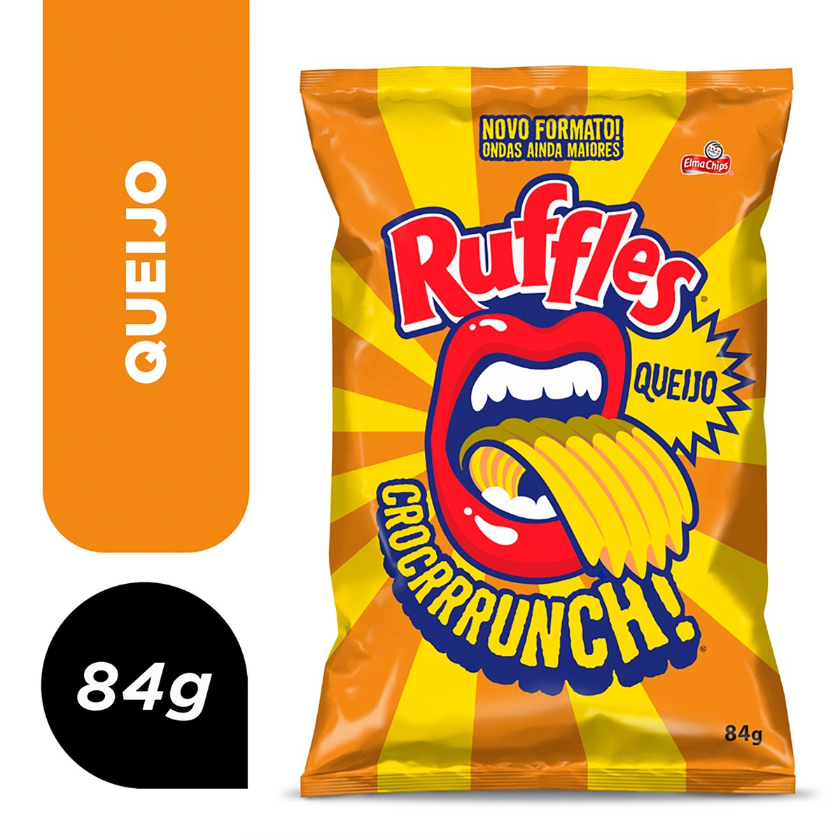 Batata Frita Ondulada Queijo Elma Chips Ruffles Pacote 84g