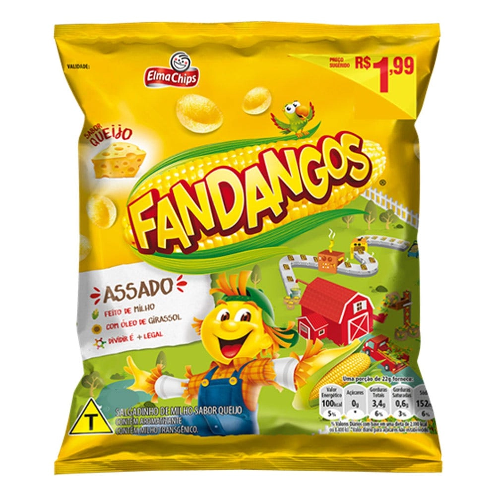 Salgadinho Fandangos Sabor Queijo Elma Chips 37g