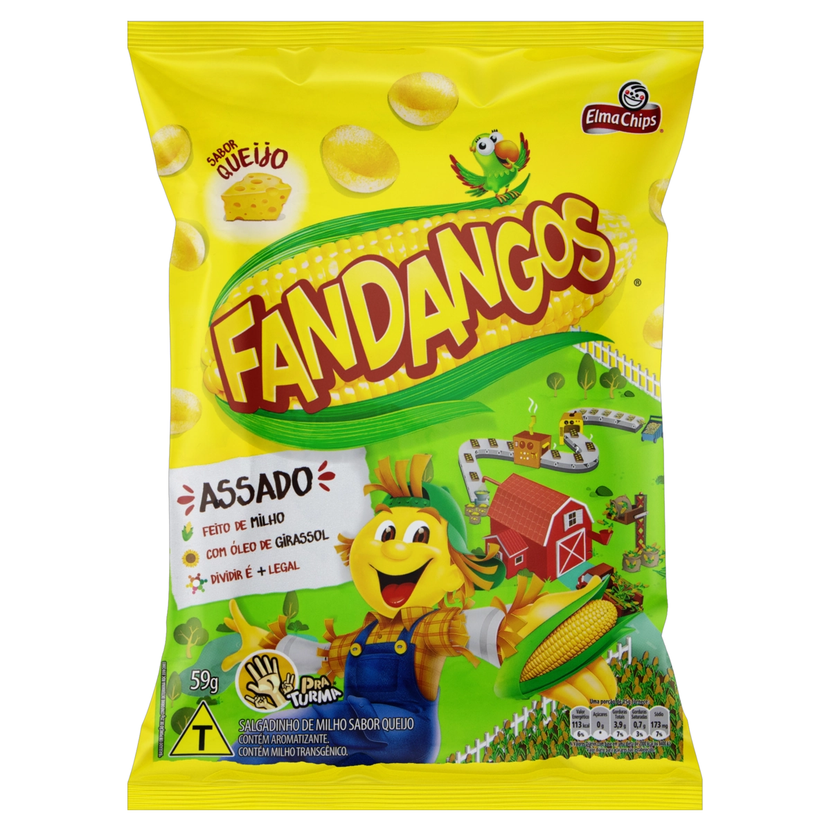 Salgadinho De Milho Queijo Elma Chips Fandangos Pacote 45g