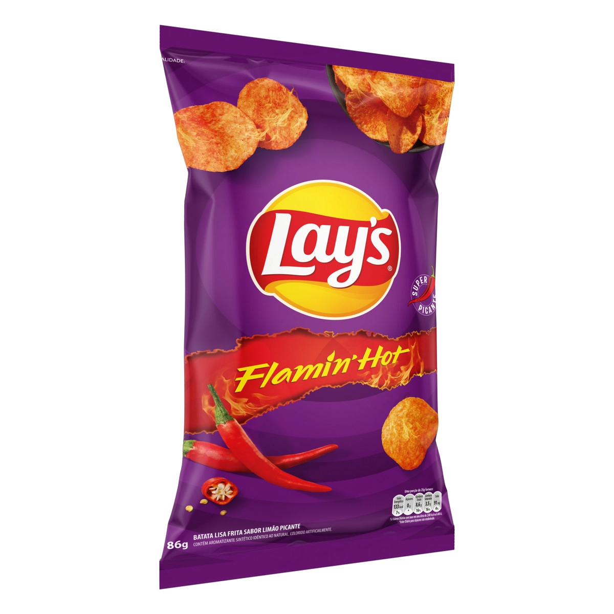 Batata Frita Lisa Flamin Hot Lays Pacote 86g